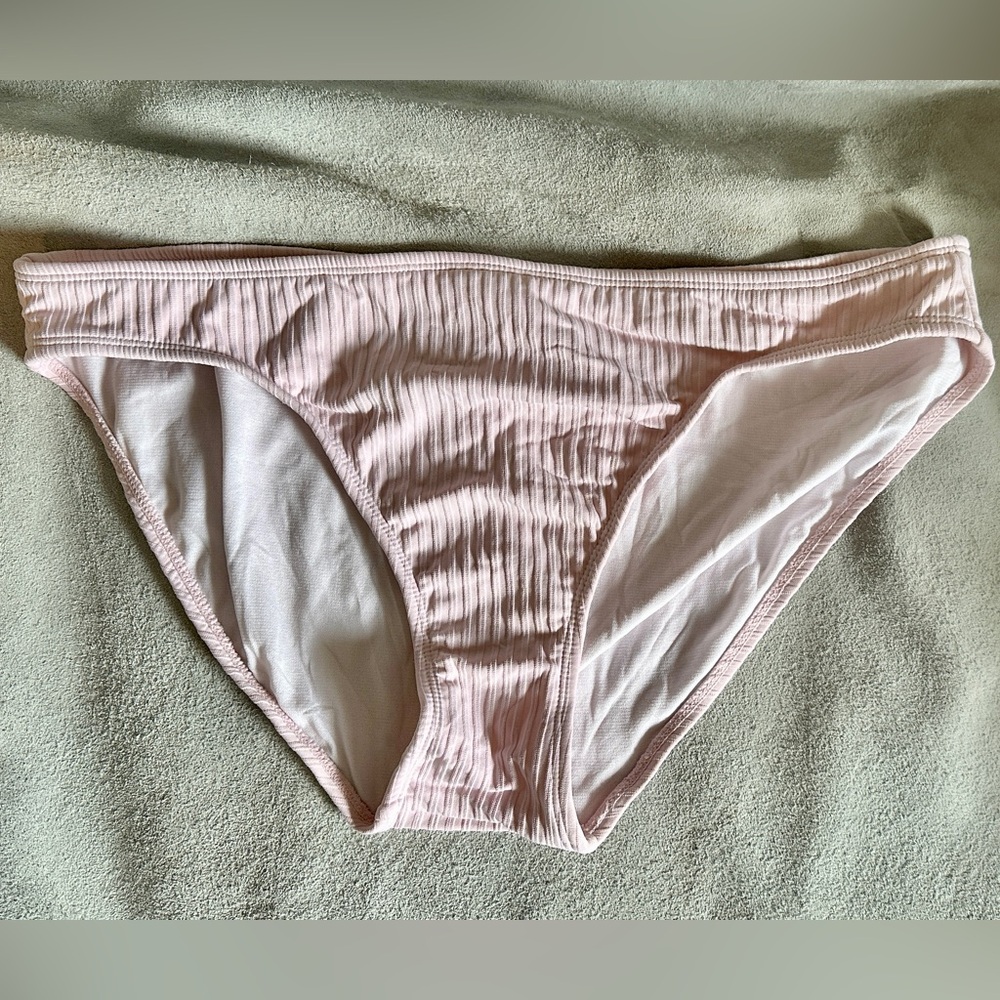 NoBo Pink Ribbed Bikini Bottom, Juniors XL (15-17)